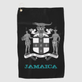 Serviette De Golf Golfing Jamaïque & armoiries jamaïcaines / drapeau (Devant)