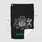 Serviette De Golf Golfing Lettonie & Armoiries letton / drapeau (En situation)