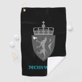 Serviette De Golf Golfing Norvège & armoiries norvégiennes / drapeau (En situation)