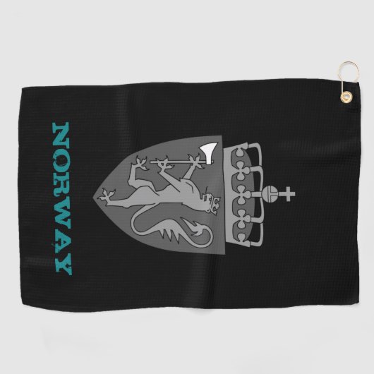 Serviette De Golf Golfing Norvège & armoiries norvégiennes / drapeau (Horizontal)