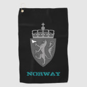 Serviette De Golf Golfing Norvège & armoiries norvégiennes / drapeau (Devant)