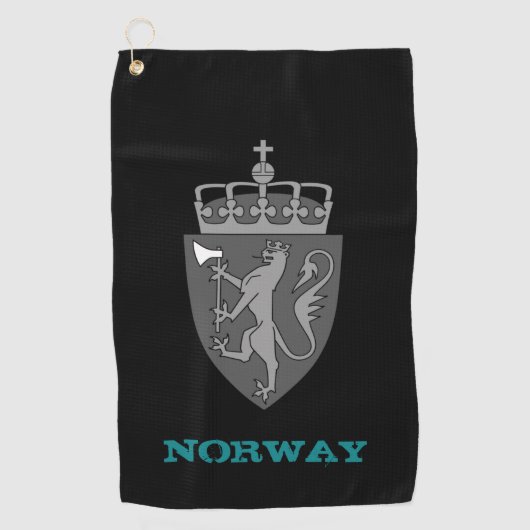 Serviette De Golf Golfing Norvège & armoiries norvégiennes / drapeau (Devant)