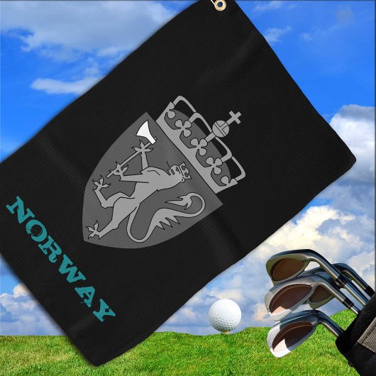 Serviette De Golf Golfing Norvège & armoiries norvégiennes / drapeau