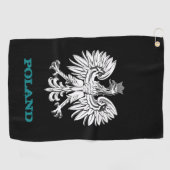 Serviette De Golf Golfing Pologne & blason polonais / drapeau (Horizontal)