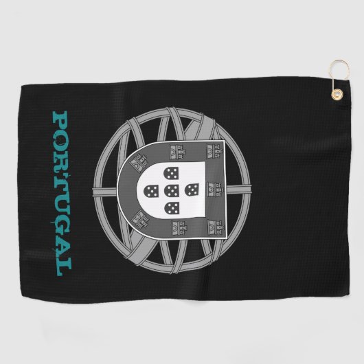 Serviette De Golf Golfing Portugal & armoiries portugaises / drapeau (Horizontal)