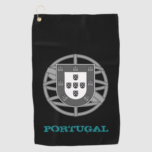 Serviette De Golf Golfing Portugal & armoiries portugaises / drapeau (Devant)