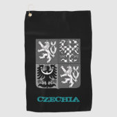 Serviette De Golf Golfing République tchèque & blason tchèque / drap (Devant)