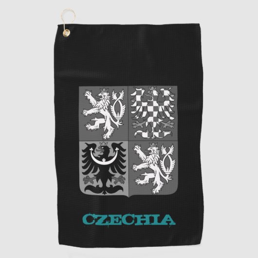 Serviette De Golf Golfing République tchèque & blason tchèque / drap (Devant)