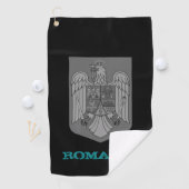 Serviette De Golf Golfing Roumanie & armoiries roumaines / drapeau (En situation)
