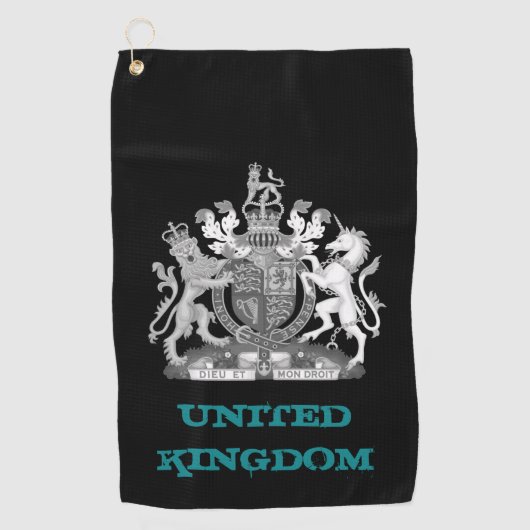 Serviette De Golf Golfing Royaume-Uni, armoiries britanniques /drape (Devant)
