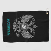 Serviette De Golf Golfing Russie & armoiries russes / drapeau (Horizontal)
