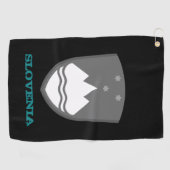 Serviette De Golf Golfing Slovénie & armoiries slovènes / drapeau (Horizontal)