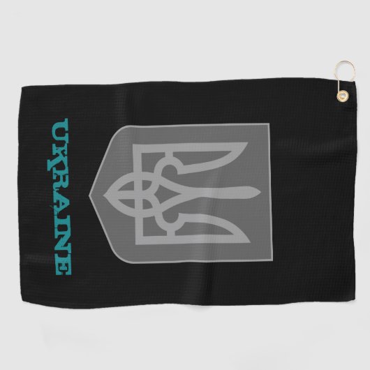 Serviette De Golf Golfing Ukraine & armoiries ukrainiennes / drapeau (Horizontal)