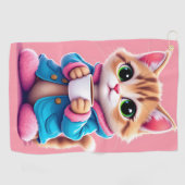 Serviette De Golf Good Morning Kitten (Horizontal)