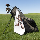 Serviette De Golf Goofy Cat Baseball Pitcher Monte (Vert)