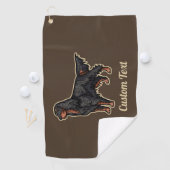 Serviette De Golf Gordon Setter Illustration Golf Towel (En situation)