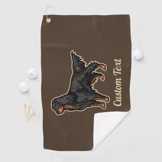 Serviette De Golf Gordon Setter Illustration Golf Towel (En situation)