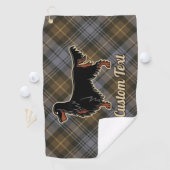 Serviette De Golf Gordon Setter sur Patiné Gordon Tartan (En situation)