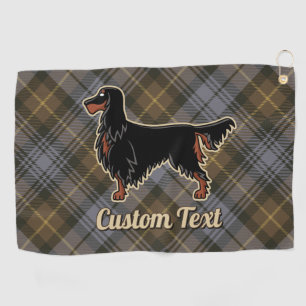 Serviette De Golf Gordon Setter sur Patiné Gordon Tartan