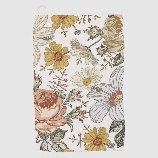 Serviette De Golf Gorgeous flowers (Devant)
