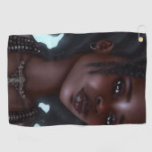 Serviette De Golf Goth fille noire mignonne (Horizontal)