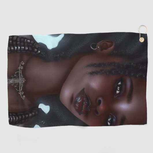Serviette De Golf Goth fille noire mignonne (Horizontal)