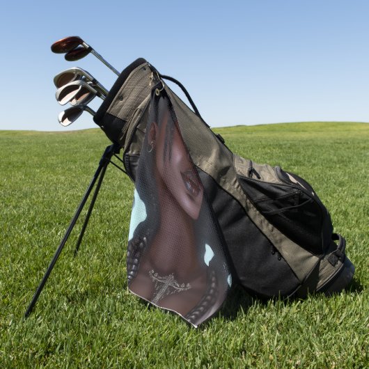 Serviette De Golf Goth fille noire mignonne (Vert)