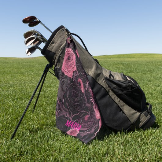 Serviette De Golf Goth Rose rose et noir (Vert)
