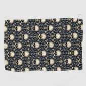 Serviette De Golf Goth Skuls et Blue Floral (Horizontal)