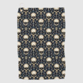 Serviette De Golf Goth Skuls et Blue Floral (Devant)
