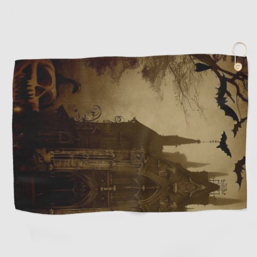 Serviette De Golf Gothique/Halloween/automne/citrouille (Horizontal)