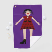 Serviette De Golf Gothique Halloween Vampire Lady (En situation)