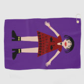 Serviette De Golf Gothique Halloween Vampire Lady (Horizontal)