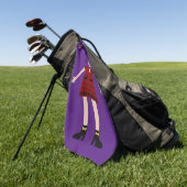 Serviette De Golf Gothique Halloween Vampire Lady (Vert)