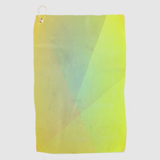 Serviette De Golf Gradation géométrique jaune moderne (Devant)