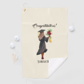 Serviette De Golf Graduation de l'aquarelle personnalisée (5) (En situation)