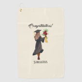 Serviette De Golf Graduation de l'aquarelle personnalisée (5) (Devant)
