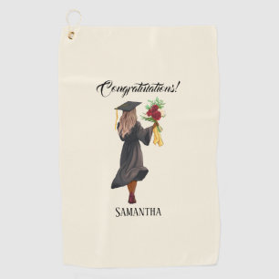 Serviette De Golf Graduation de l'aquarelle personnalisée (5)