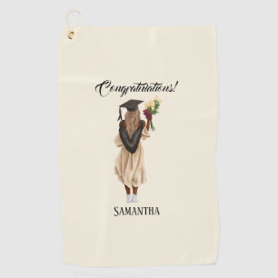 Serviette De Golf Graduation de l'aquarelle personnalisée (6)