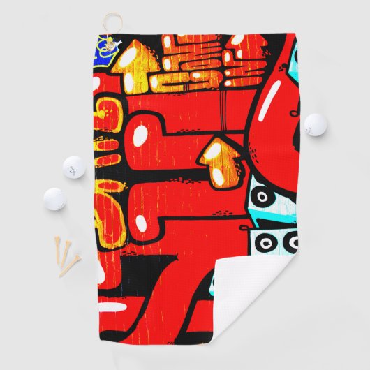 Serviette De Golf Graffiti 19 gtcna (En situation)