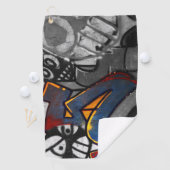 Serviette De Golf Graffiti 1 gtcnm (En situation)