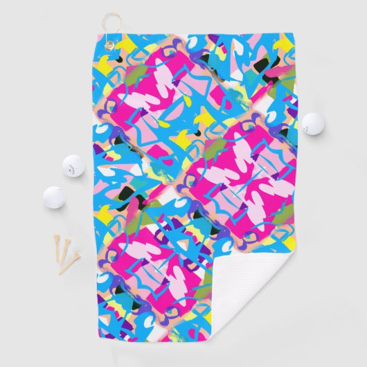 Serviette De Golf Graffiti coloré (En situation)