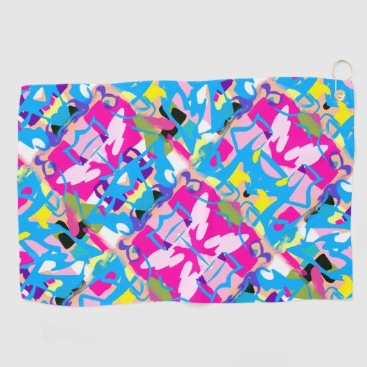 Serviette De Golf Graffiti coloré (Horizontal)