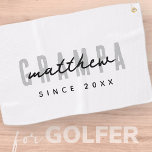 Serviette De Golf Grampa Moderne Élégante Fête des pères simple<br><div class="desc">Ce design simple et moderne est composé de la typographie de san serif.</div>