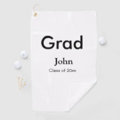 Serviette De Golf grand garçon ajouter nom félicitations date année  (En situation)