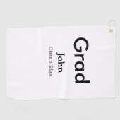 Serviette De Golf grand garçon ajouter nom félicitations date année  (Horizontal)