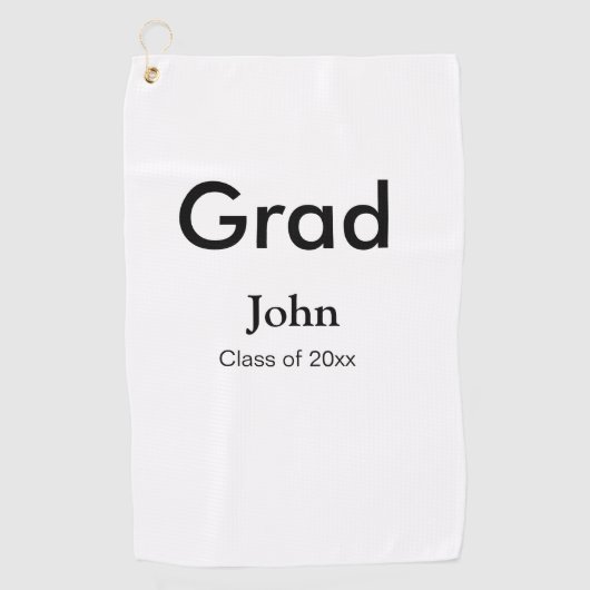 Serviette De Golf grand garçon ajouter nom félicitations date année  (Devant)