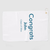 Serviette De Golf grand garçon ajouter nom félicitations date année (Horizontal)