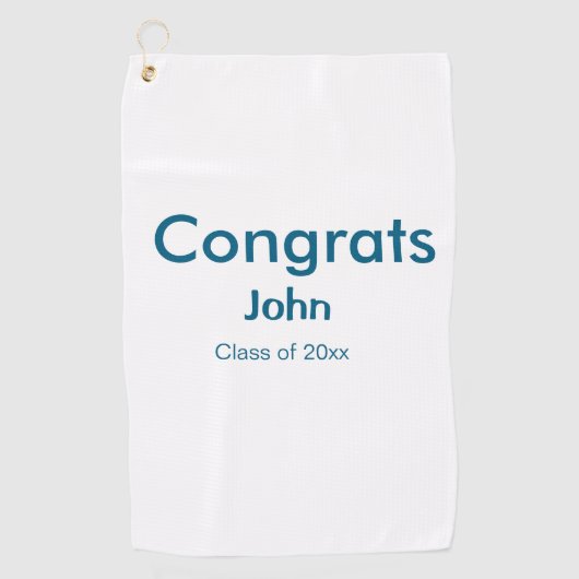 Serviette De Golf grand garçon ajouter nom félicitations date année (Devant)