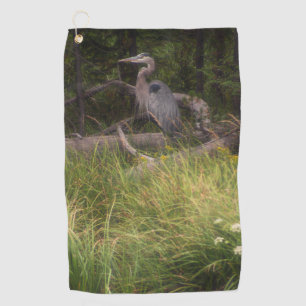 Serviette De Golf Grand héron bleu 8917